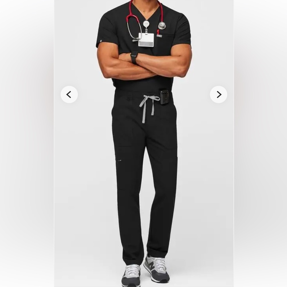 Figs Men’s Black Scrub Pants Size L